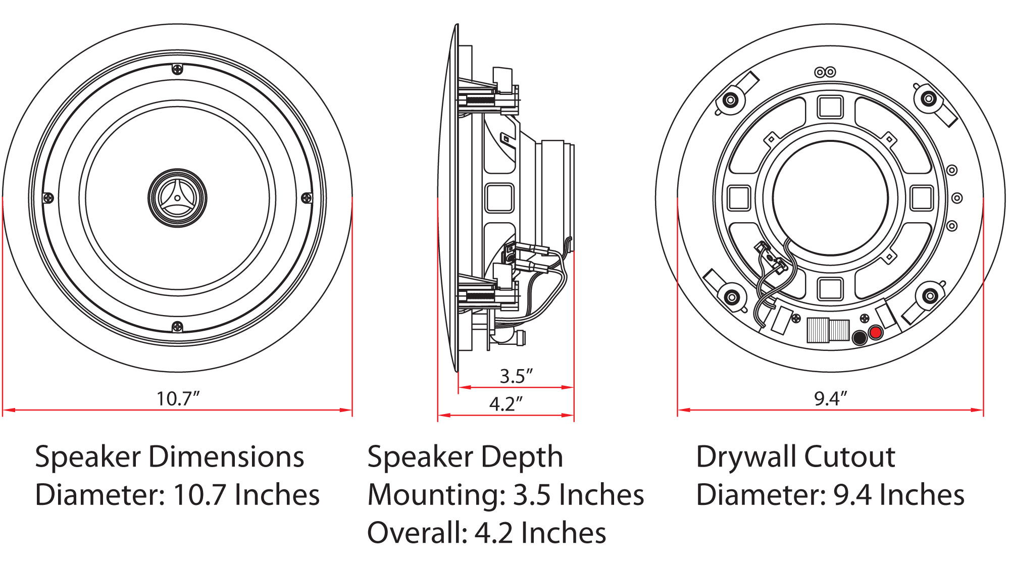 9 inch ceiling speakers