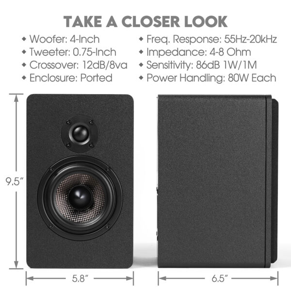 Micca MB42X G2 4-Inch Bookshelf Speaker (Pair) - Image 8